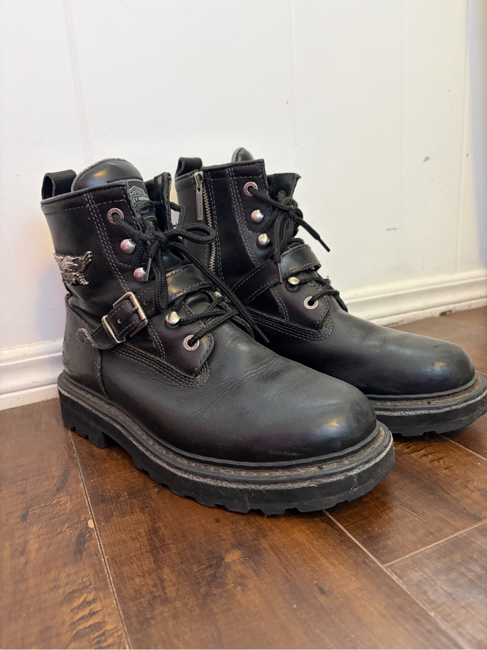 Harley Davidson Tegan Harness Boots with Buckle & Zip (women’s 10)